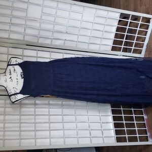 Torrid navy blue maxi shoulder straps lace uppers  dress size 12